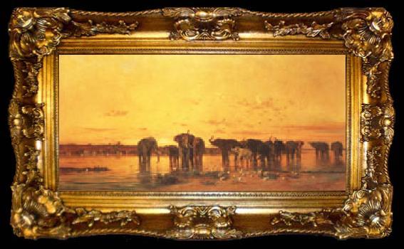 framed  Charles tournemine African Elephants, ta009-2